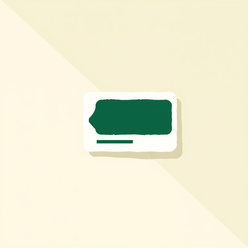 A paper visa sticker beside a green digital card on a cream field