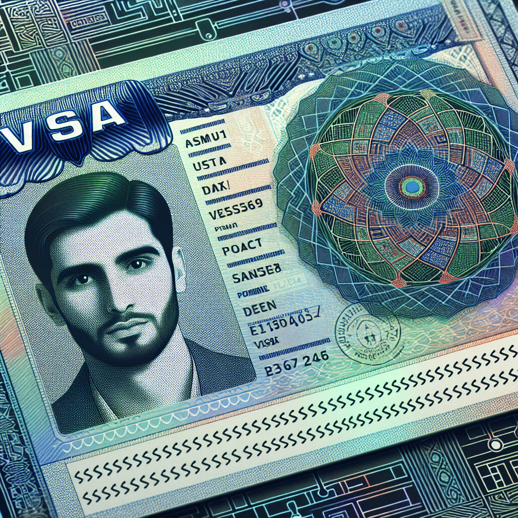 Digitally issued visa