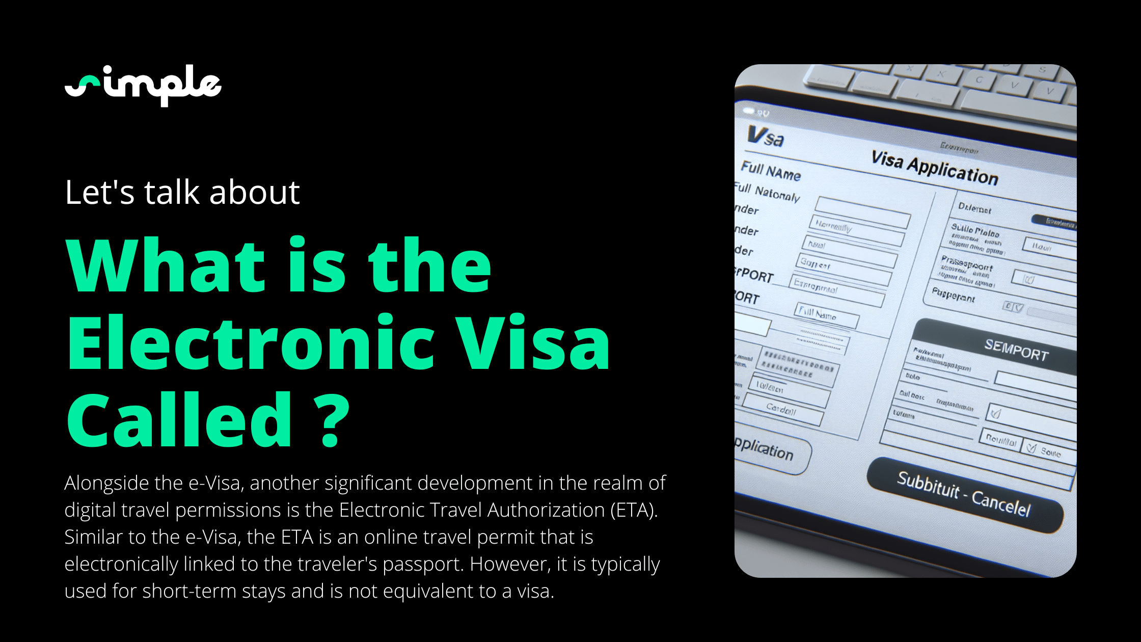 Different Electronic Visa Name