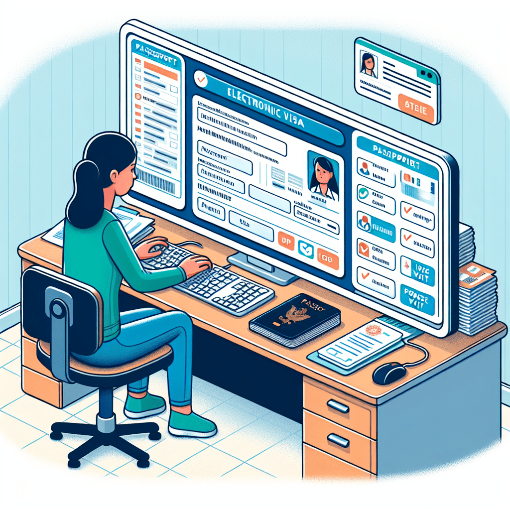 Electronic visa process