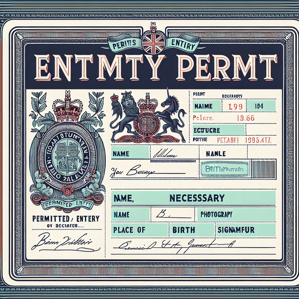 British entry permit